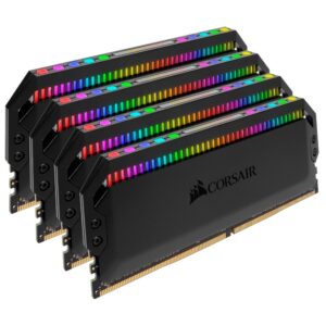 (LS) Corsair Dominator Platinum RGB 32GB (4x8GB) DDR4 3200MHz CL16 DIMM Unbuffered XMP 2.0 Base SPD@2666 Black Heatspreaders 1.35V AMD Ryzen
