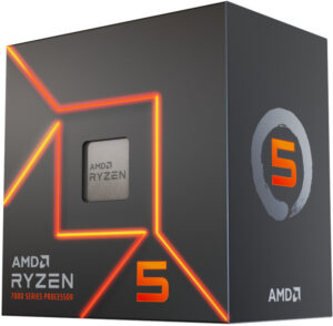 AMD Ryzen 5 7600 6 Cores / 12 Threads, 65 watts, Max Freq 5.2Ghz, 38MB Cache, Wraith Stealth Cooler Radeon Graphics