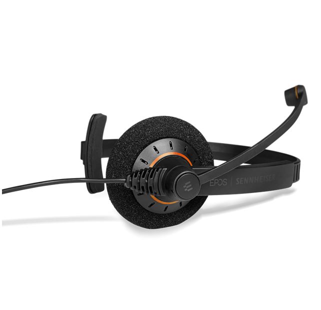 EPOS | Sennheiser Monaural Wideband Office headset, integrated call control, USB connect, Activegard protection, large ear pad, noise cancel mic, Call