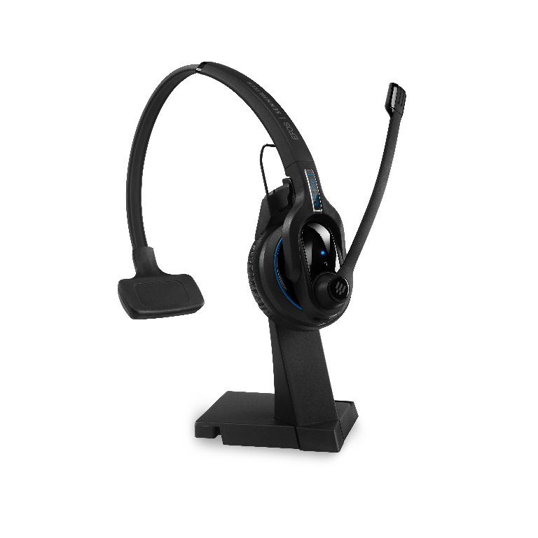 EPOS | Sennheiser IMPACT MB Pro1 UC ML Bluetooth 4.0 Headset with Desk USB Stand, Monaural, Noise Cancelling Mic, Upto 15 Hours Talk, Teams Certified