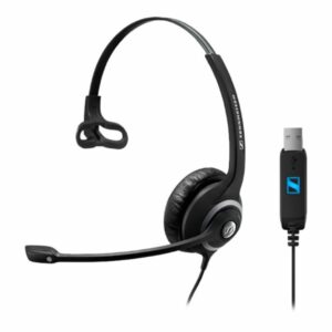 EPOS | Sennheiser SC230 USB Wide Band Monaural headset with Noise Cancelling mic - built-in USB interface, no call control