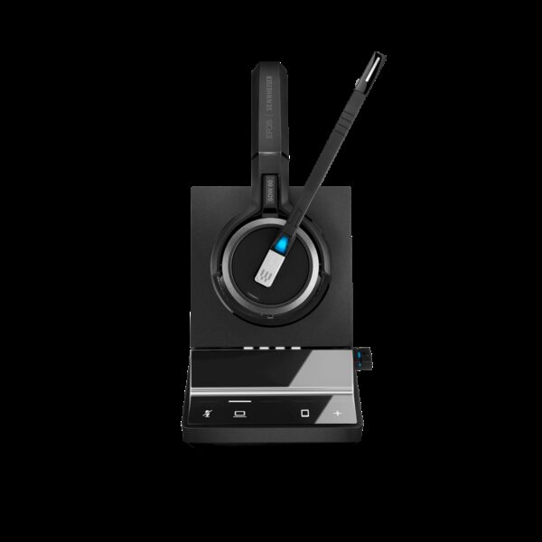 EPOS | Sennheiser Impact SDW 5064 DECT Wireless Office Binaural headset w/ base station, for PC  Mobile, with BTD 800 dongle
