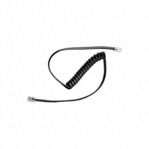 EPOS | Sennheiser Phone to interface box cable:modular to modular plug - short coiled cable. for connecting the amplifier/switchbox to the phone