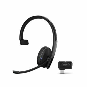 EPOS Adapt 231 Mono Bluetooth Headset, Works with Mobile / PC, Microsoft Teams and UC Certified, upto 27 Hour Talk Time, Folds Flat, 2Yr -Inc USB Apat