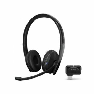 EPOS Adapt 261 Dual Bluetooth Headset, Works with Mobile / PC, Microsoft Teams and UC Certified, upto 27 Hour Talk Time, Folds Flat, 2Yr -Inc USB Apat