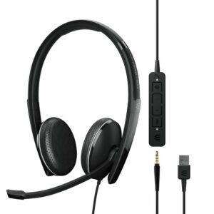 EPOS ADAPT 165T USB II On-ear, Wired, double-sided 3.5 mm jack Headset, Detachable USB cable with in-line call control