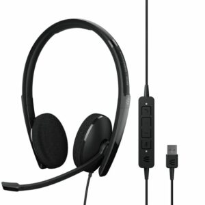 EPOS ADAPT 160 USB II On-ear, double-sided USB-A headset with in-line call control and foam earpads. Optimised for UC.