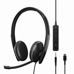 EPOS ADAPT 165 USB C II On-ear, double-sided USB-C headset, 3.5 mm jack and detachable USB cable with in-line call control
