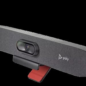 Poly Studio R30: USB Audio/Video Bar, with auto-track 120-deg FOV 4K Camera, Integrated speaker and microphone, Wi-Fi device management, monitor clamp