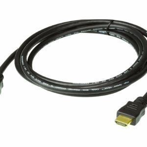 Aten 2M High Speed HDMI Cable with Ethernet. Support 4K UHD DCI, up to 4096 x 2160 @ 60Hz.