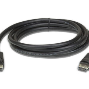 Aten 3m DisplayPort Cable, supports up to 3840 x 2160 @ 60Hz, 28 AWG copper wire construction for high-definition media connections