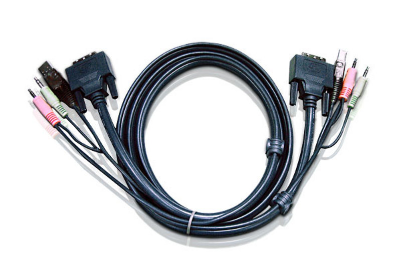 Aten KVM Cable 3m with DVI-D (Single Link) USB  Audio to DVI-D (Single Link), USB  Audio (LS)