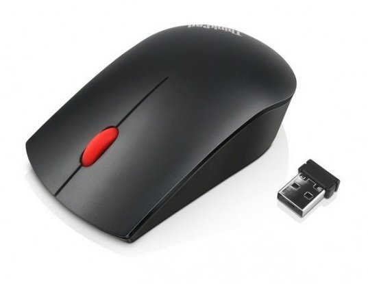 LENOVO Essentials Compact Wireless Mouse - 2.4 GHz Wireless via Nano USB, 1000 DPI, Optical sensor, Supported PC with USB port