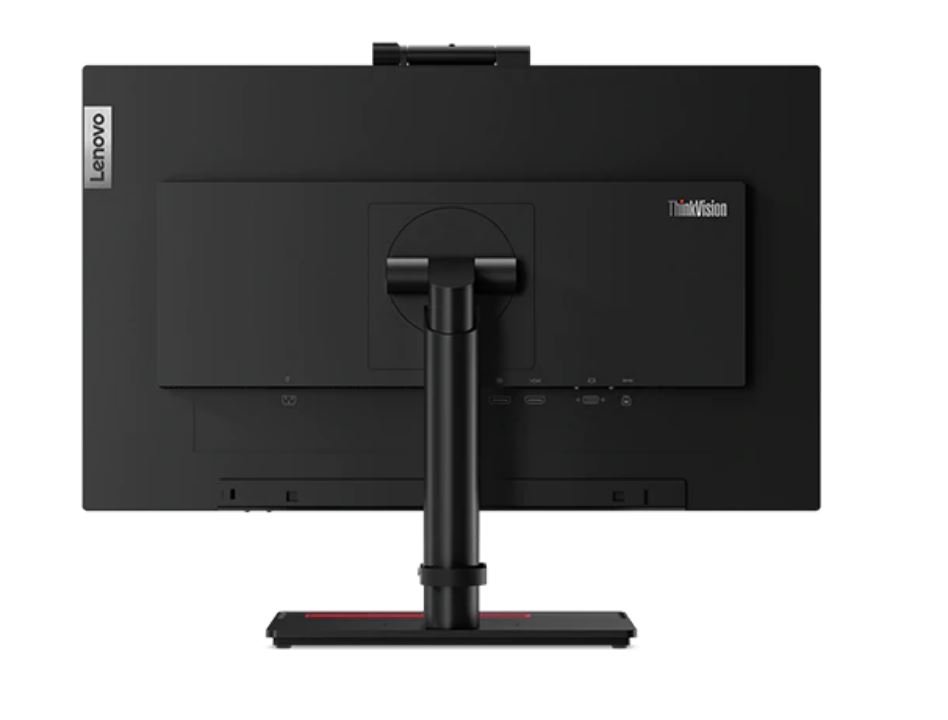 LENOVO ThinkVision T24v-20 23.8"/24" 60Hz FHD Monitor 1920x1080 16:9 4ms Height Adjust Tilt Swivel Pivot Webcam HDMI DP VGA 2xUSB3.2 Hub Speakers Mic