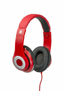 (LS) Verbatim's Over-Ear Stereo Headset - Red Headphones - Ideal for Office, Education, Business, SME (LS> 65066 and 65068)