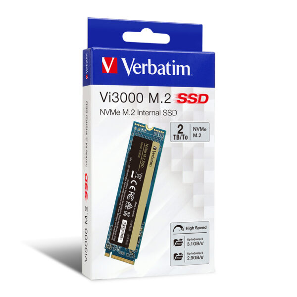 (LS) Verbatim Vi3000 2TB PCI-E 3.0 M.2 NVMe SSD 3100MB/S Read 2900MB/S Write 2 YR WTY *Clearance*