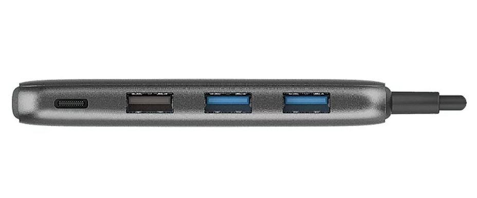Verbatim USB-C Hub with 2x USB 3.0, 1x USB 2.0  1x USB C port – Space Grey