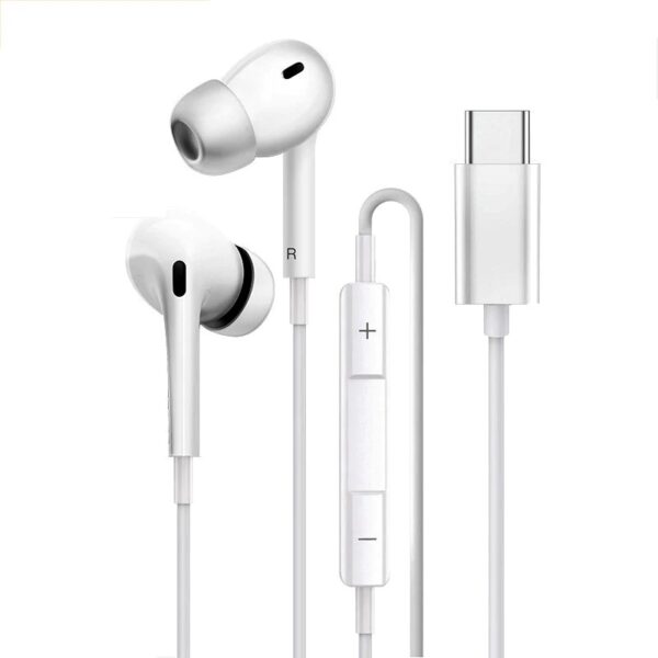 Pisen Earphones USB-C (Wired not bluetooth) only Compatible With Old Samsung Models - TPE Flexible Material,Confortable  Lightweight, Prevent Winding