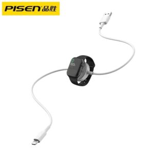 Pisen 2-In-1 Apple Watch Charger and iPhone Lightning Cable (1M) - Cable Supports 2.4A, Fast Charge but not Hot, Intelligent, Durable, Lightweight