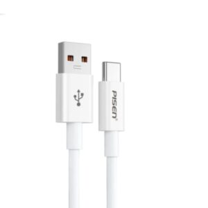 PISEN USB-C to USB-A Cable (1M) White -Data Transfer 480Mbps,Durable and Flexible,Samsung Galaxy,Apple iPhone,iPad,MacBook,Google,OPPO,Nokia