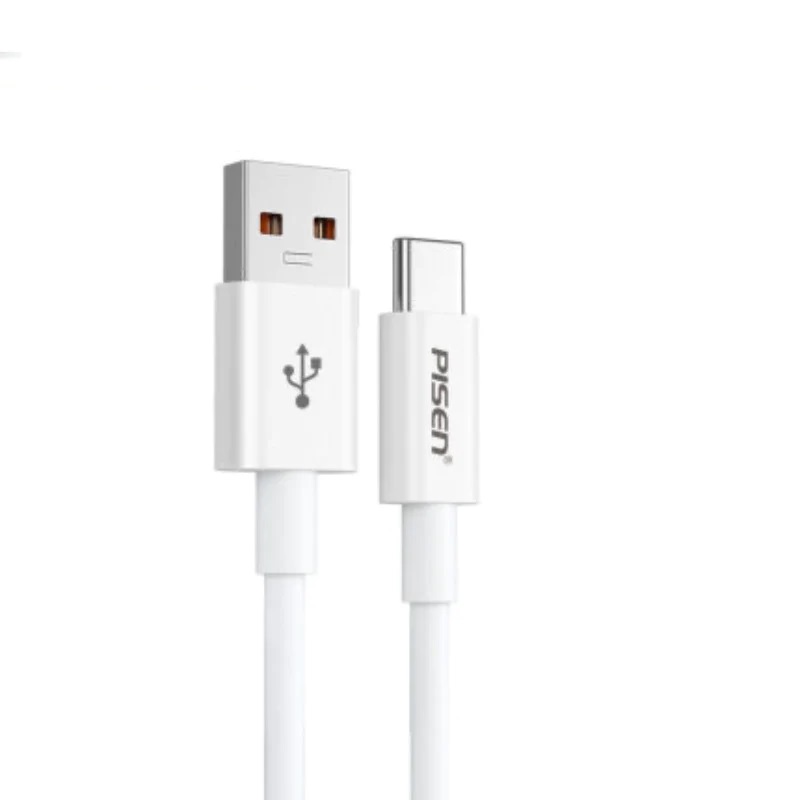 PISEN USB-C to USB-A Cable (1M) White - Data Transfer 480Mbps, Durable and Flexible, High Quality Materials,Triple Shielding Enhance Anti-Interference