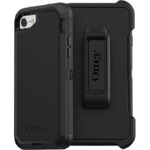OtterBox Defender Apple iPhone SE (3rd  2nd Gen) and iPhone 8/7 Case Black -(77-56603),DROP+ 4X Military Standard,Multi-Layer,Included Holster,Rugged