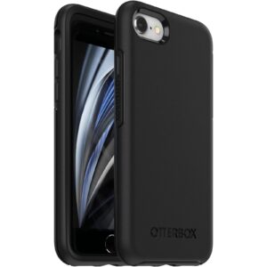 OtterBox Symmetry Apple iPhone SE (3rd  2nd Gen) and iPhone 8/7 Case Black - (77-56669), Antimicrobial, DROP+ 3X Military Standard, Raised Edges