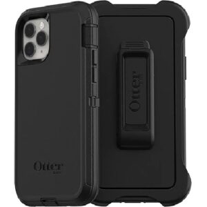 OtterBox Defender Apple iPhone 11 Pro Case Black - (77-62519), DROP+ 4X Military Standard, Multi-Layer, Included Holster, Raised Edges, Rugged