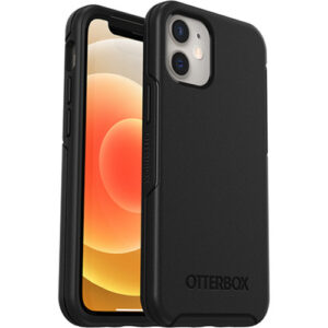 OtterBox Symmetry Apple iPhone 12 Mini Case Black - (77-65365), Antimicrobial, DROP+ 3X Military Standard, Raised Edges,Ultra-Sleek,Durable Protection