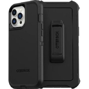 OtterBox Defender Apple iPhone 13 Pro Max / iPhone 12 Pro Max Case Black - (77-83430), DROP+ 4X Military Standard, Multi-Layer,Included Holster,Rugged