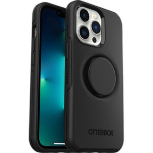 OtterBox Otter + Pop Symmetry Apple iPhone 13 Pro Case Black - (77-83543), Antimicrobial, DROP+ 3X Military Standard, Swappable PopGrip