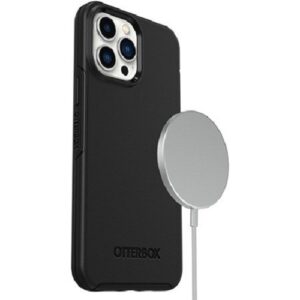 EOL OtterBox Symmetry+ MagSafe Apple iPhone 13 Pro Max / iPhone 12 Pro Max Case Black - (77-83600), Antimicrobial, DROP+ 3X Military Standard,Raised E