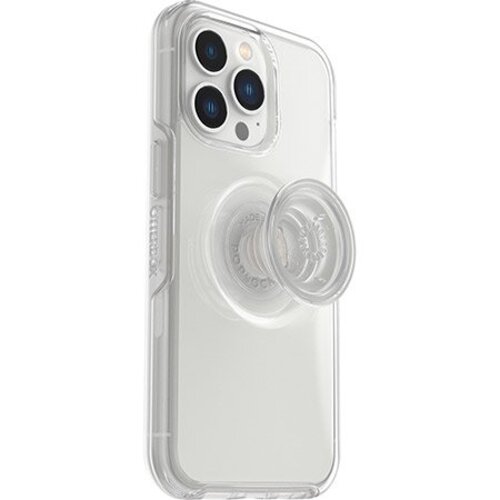 OtterBox Otter + Pop Symmetry Clear Apple iPhone 13 Pro Case Clear Pop – (77-84517), Antimicrobial, DROP+ 3X Military Standard, Swappable PopGrip