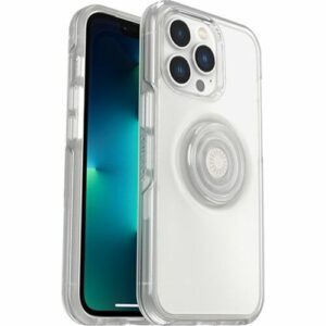 OtterBox Otter + Pop Symmetry Clear Apple iPhone 13 Pro Case Clear Pop - (77-84517), Antimicrobial, DROP+ 3X Military Standard, Swappable PopGrip
