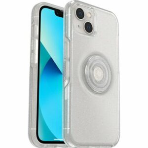 OtterBox Otter + Pop Symmetry Clear Apple iPhone 13 Case Stardust Pop (Clear Glitter) - (77-85395), Antimicrobial, DROP+ 3X Military Standard
