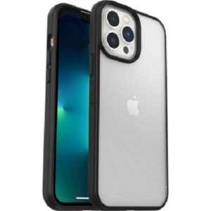 OtterBox React Apple iPhone 13 Pro Max / iPhone 12 Pro Max Case Black Crystal (Clear/Black) - (77-85597), Antimicrobial, DROP+ Military Standard