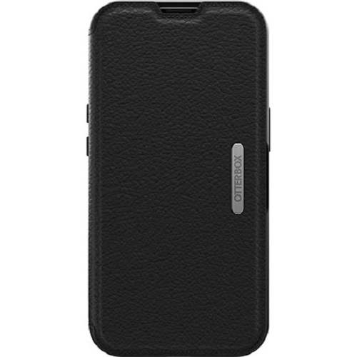 OtterBox Strada Apple iPhone 13 Pro Case Black - (77-85796), DROP+ 3X Military Standard, Leather Folio Cover, Card Holder, Raised Edges, Soft Touch