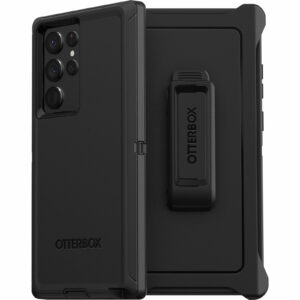 OtterBox Defender Samsung Galaxy S22 5G (6.1") Case Black - (77-86358), DROP+ 4X Military Standard, Multi-Layer, Included Holster, Raised Edges,Rugged