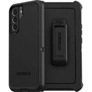 OtterBox Defender Samsung Galaxy S22+ 5G (6.6") Case Black - (77-86361), DROP+ 4X Military Standard, Multi-Layer, Included Holster,Raised Edges,Rugged