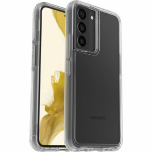 OtterBox Symmetry Clear Samsung Galaxy S22 5G (6.1") Case Clear - (77-86500), Antimicrobial, DROP+ 3X Military Standard, Raised Edges, Ultra-Sleek