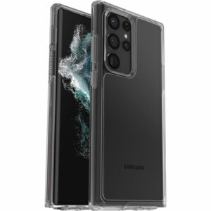 OtterBox Symmetry Clear Samsung Galaxy S22 Ultra 5G (6.8") Case Clear - (77-86512), Antimicrobial, DROP+ 3X Military Standard,Raised Edges,Ultra-Sleek