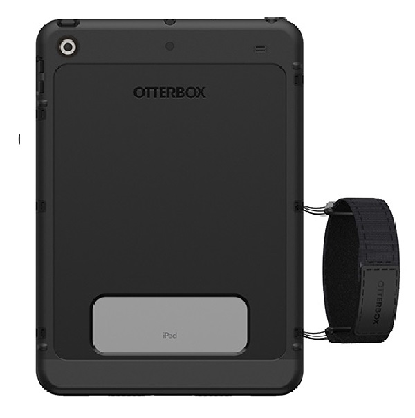 OtterBox ResQ Apple iPad (10.2″) (9th/8th/7th Gen) Case with Hand Strap Black – (77-87751), Antimicrobial, DROP+ Military Standard, 2M WaterProof