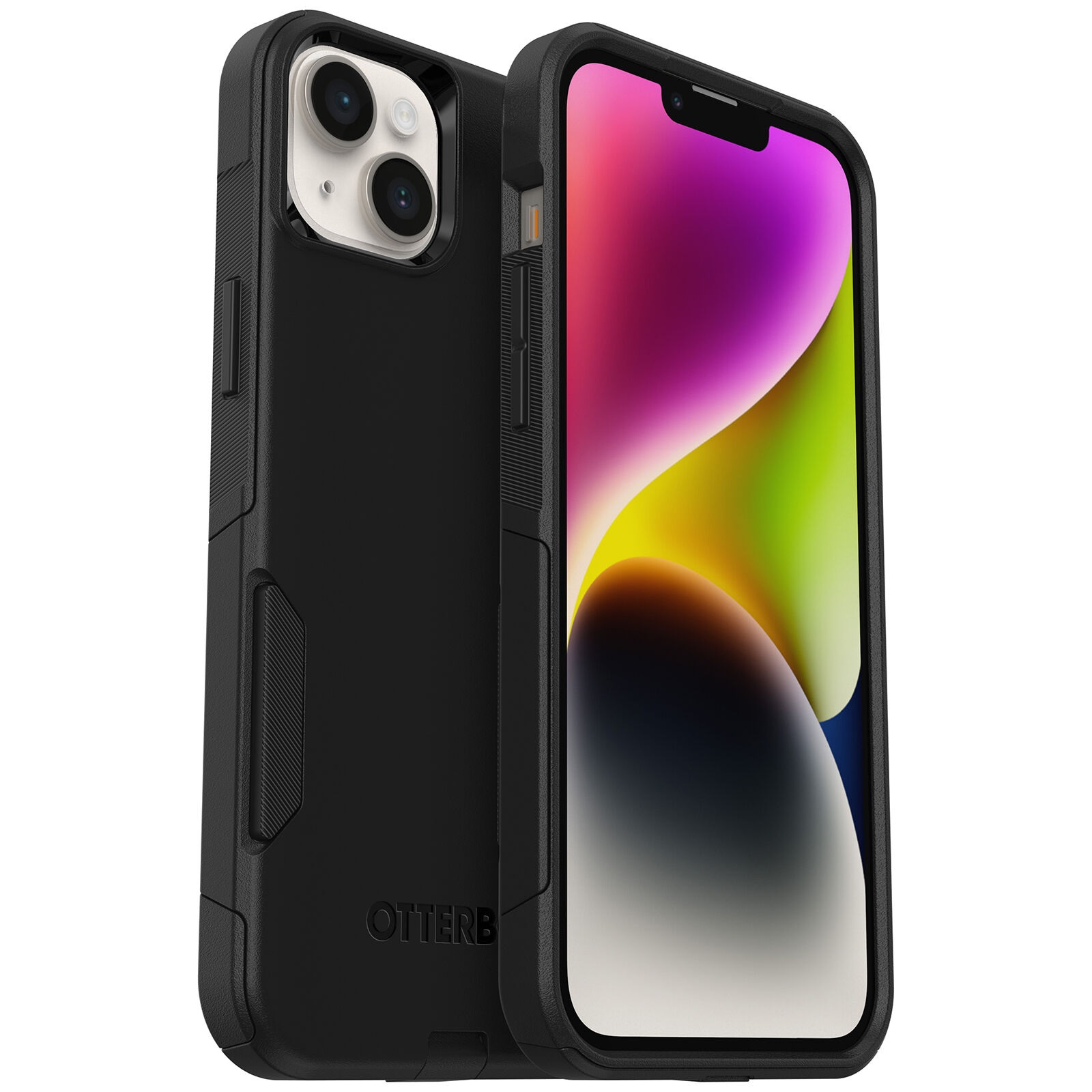OtterBox Commuter Apple iPhone 14 Plus Case Black – (77-88401), Antimicrobial, DROP+ 3X Military Standard, Dual-Layer, Raised Edges, Port Covers