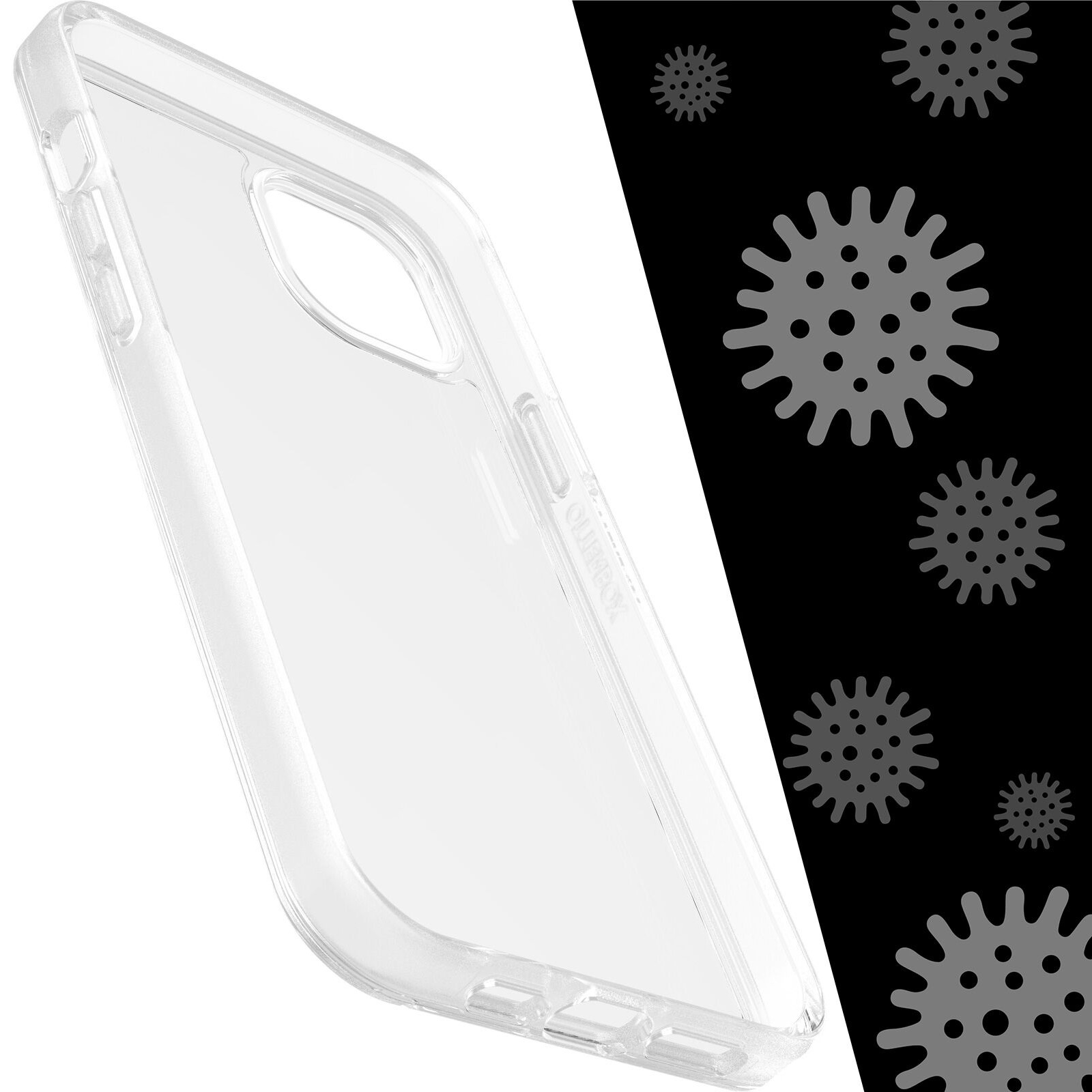 OtterBox Symmetry Clear Apple iPhone 14 Plus Case Clear – (77-88581), Antimicrobial, DROP+ 3X Military Standard, Raised Edges, Ultra-Sleek