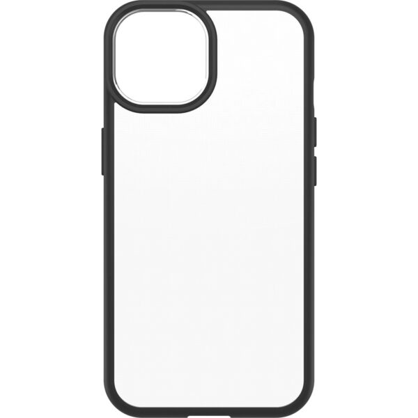 OtterBox React Apple iPhone 14 Case Black Crystal (Clear/Black) - (77-88882), Antimicrobial, DROP+ Military Standard, Raised Edges,Hard Case,Soft Grip