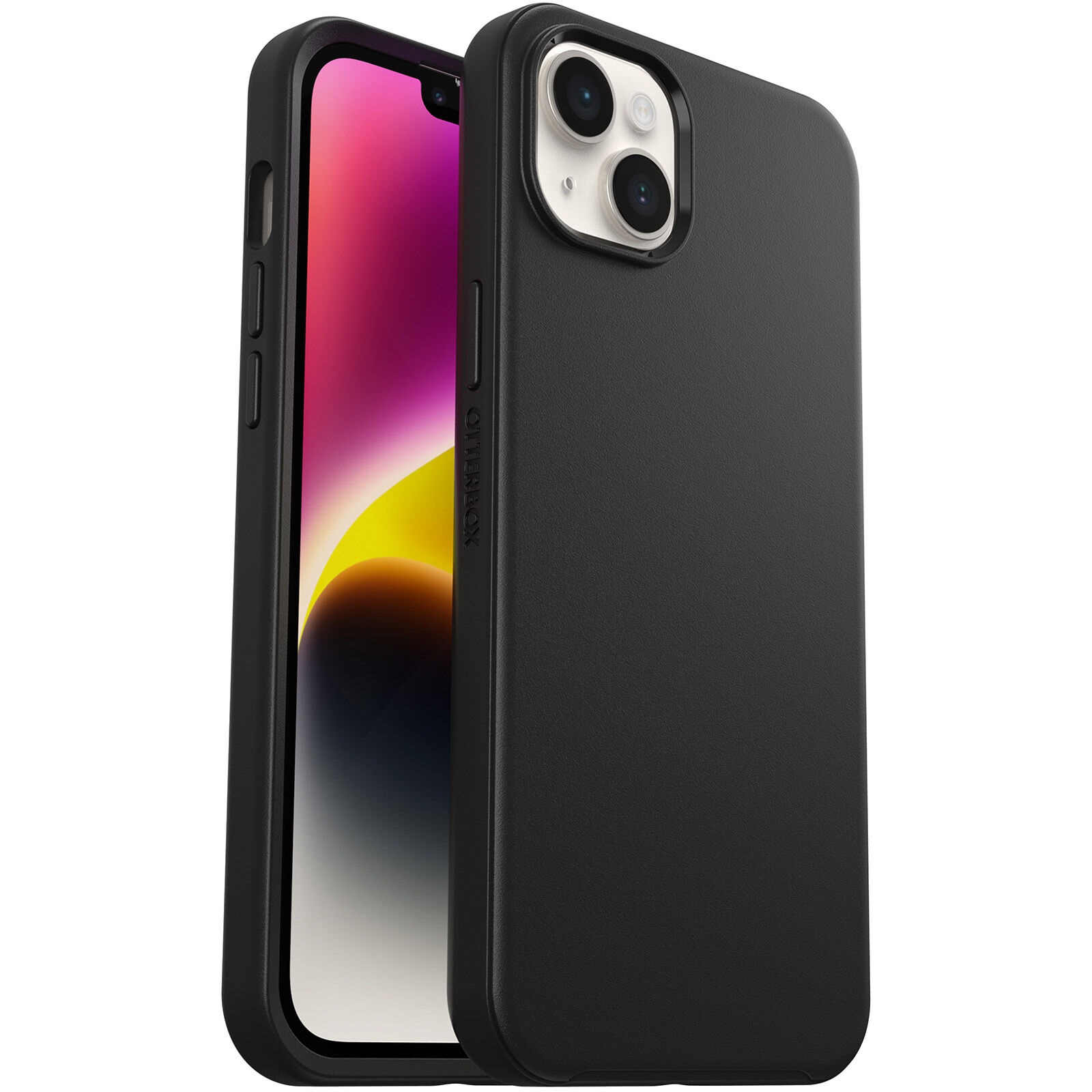 OtterBox Symmetry+ MagSafe Apple iPhone 14 Plus Case Black – (77-88994), Antimicrobial, DROP+ 3X Military Standard, Raised Edges, Ultra-Sleek