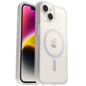 OtterBox Symmetry+ Clear MagSafe Apple iPhone 14 / iPhone 13 Case Stardust (Clear Glitter) - (77-89217), Antimicrobial, DROP+ 3X Military Standard