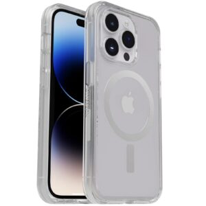 OtterBox Symmetry+ Clear MagSafe Apple iPhone 14 Pro Case Clear - (77-89225), Antimicrobial, DROP+ 3X Military Standard, Raised Edges,Ultra-Sleek
