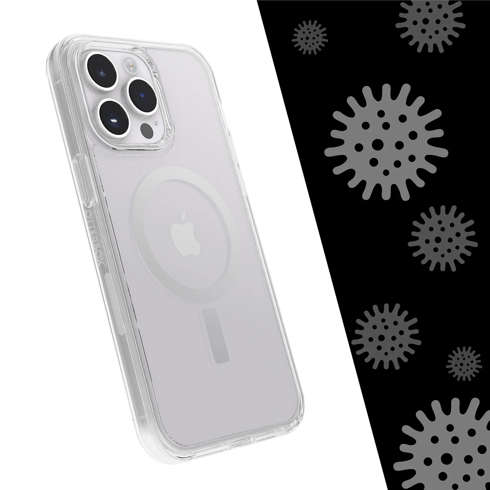 OtterBox Symmetry+ Clear MagSafe Apple iPhone 14 Pro Case Stardust (Clear Glitter) – (77-89247), Antimicrobial,DROP+ 3X Military Standard,Raised Edges