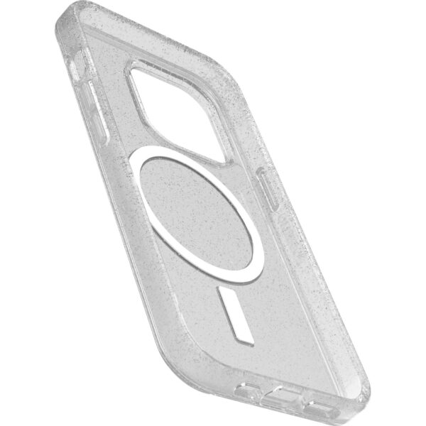 OtterBox Symmetry+ Clear MagSafe Apple iPhone 14 Pro Case Stardust (Clear Glitter) - (77-89247), Antimicrobial,DROP+ 3X Military Standard,Raised Edges